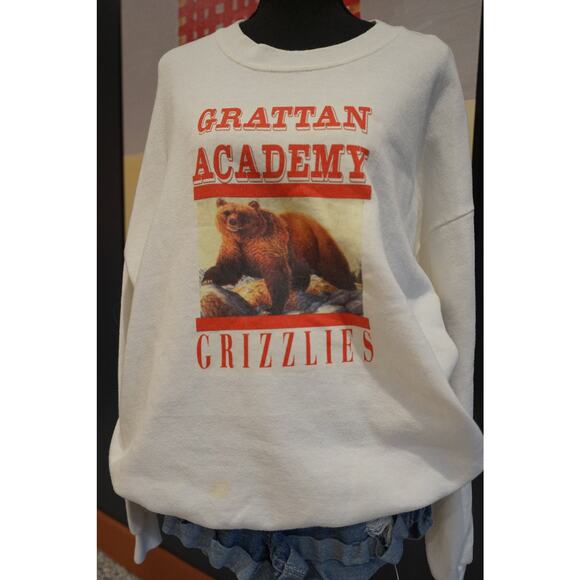 Vintage Jerzees Grattan Academy Grizzlies Sweatshirt - Picture 6 of 9
